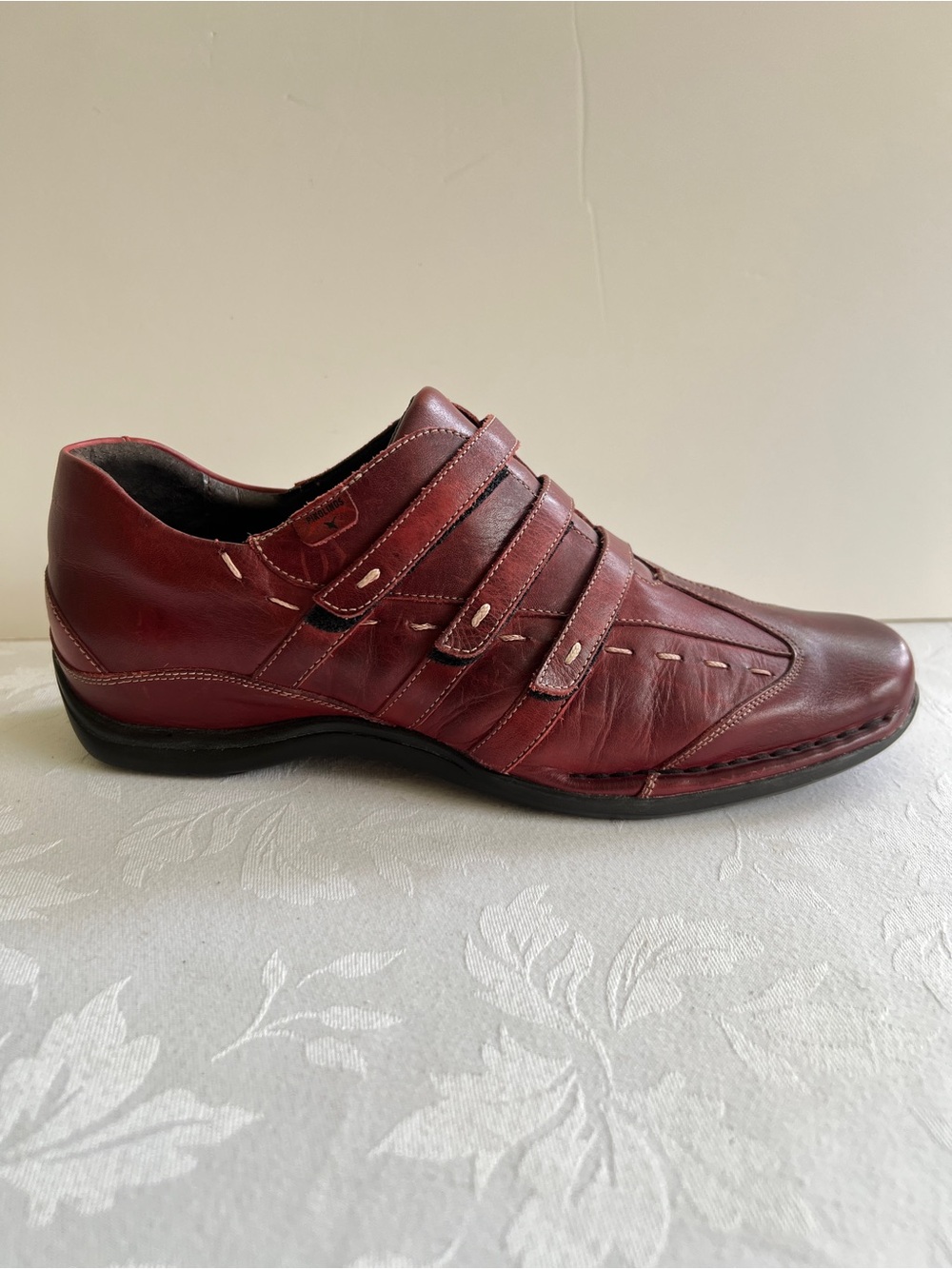 Pikolinos Burgundy Leather Slip on Comfort Shoes Size 39